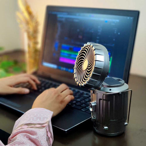 6 in 1 camping light with fan