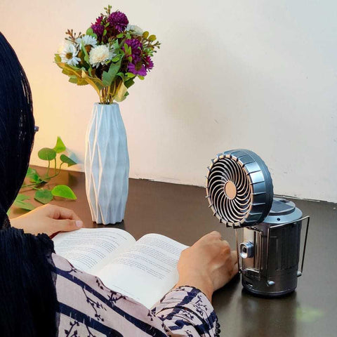 6 in 1 camping light with fan